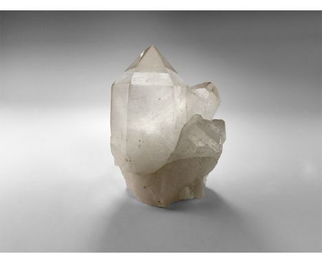 A very large, colourless quartz crystal from Brazil, showing perfect crystal form, transparent to translucent, with natural, 