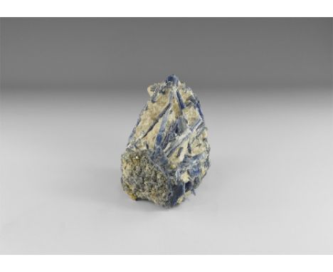 A large specimen of blue bladed kyanite in quartz, with numerous kyanite blades throughout the specimen. See Bonewitz, Dr. Ro