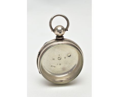 A SILVER GOLIATH POCKET WATCH CASE, engine turned pattern with a vacant cartouche, inside case back hallmarked 'Edward Kirkma