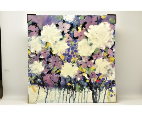 DANIELLE O'CONNOR AKIYAMA (CANADA 1957) 'POSTERITY III', a signed limited edition box canvas print depicting blossoms, 108/19