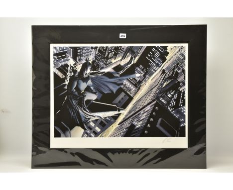 ALEX ROSS FOR DC COMICS (AMERICAN CONTEMPORARY) 'BATMAN: KNIGHT OVER GOTHAM' a signed limited edition print of the superhero 