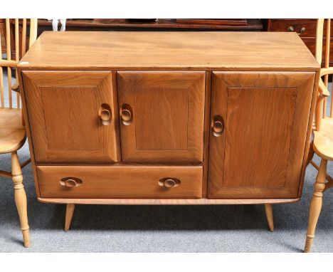 An Ercol light elm sideboard, 114cm by 44cm by 82cm