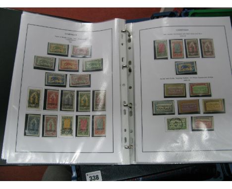 A Four Ring Binder Housing a Collection of French Colonial Stamps from Cameroon, including 1921 set to 5F mixed mint and fine
