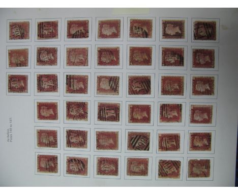 A Mainly Fine Used G.B. Stamp Collection, from Penny Black (poor) to 1970's, includes 180 Penny Red Plates with slight duplic