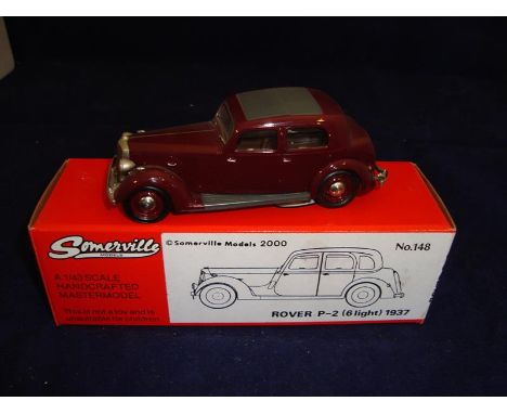 Somerville Models 148 - 1937 Rover P-2 (6 Light) in maroon VG-E in VG box