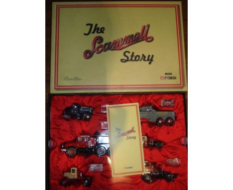A Corgi CC99140 Truck Set "The Scammell Story" comprising six trucks complete with accessories and instructions.  VG-E in VG 