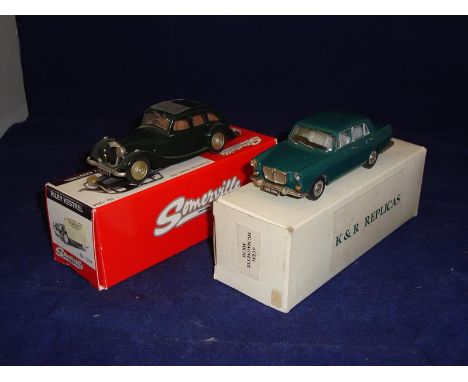 A Somerville Models Riley Kestrel together with a K and R Replicas MG Magnette.  Both A/F F in F-G boxes (2)