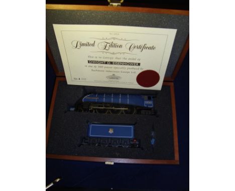 A Bachmann Limited Edition Class A4 locomotive in BR blue named Dwight D. Eisenhower. VG-E in a VG wooden presentation case w