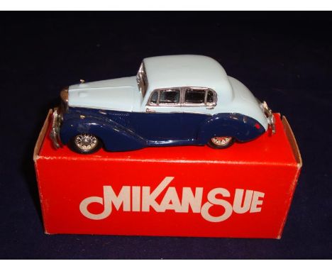 A Mikansue 1:43 Scale 1955 Alvis TC 21/100 Saloon in blue E in VG box.