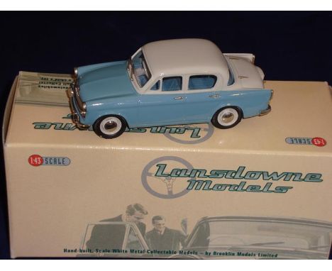 A Lansdowne LDM 48 - 1956 Hillman Minx Series 1 in pearl grey over fiesta blue.  VG-E in VG box.