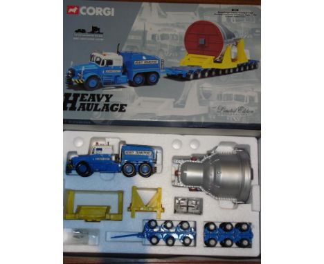 A Corgi Heavy Haulage 18001 Scammell Contractor with Nicholas Bogie Trailer and Steam Turbine Load "Econo Heavy Transport Ltd