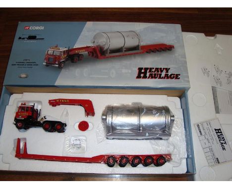 A Corgi Heavy Haulage CC12604 Scammell Crusader, King Trailer and Vessel Load "Wynns Heavy Haulage" VG-E in G box.