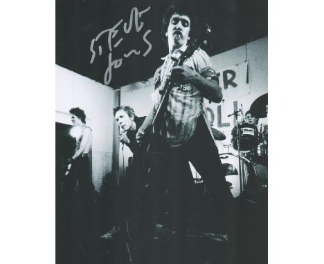 Steve Jones signed Sex Pistols 10x8 black and white photo. Stephen Philip Jones (born 3 September 1955) is an English rock gu