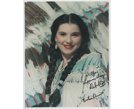 Debra Paget Actress Signed 'Broken Arrow' 8x10 Photo. Good Condition Est.