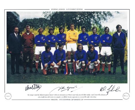 Football Autographed Rangers 16 X 12 Limited Edition - A Superbly Produced Limited Edition Print, No. 42 Of 75 Issued, Measur