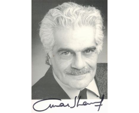 Omar Sharif signed 6x4 black and white photo. Omar Shariff 10 April 1932 - 10 July 2015) was an Egyptian actor, generally reg