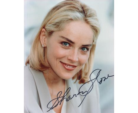 Sharon Stone signed 10x8 colour photo. Sharon Vonne Stone (born March 10, 1958) is an American actress. Known for primarily p