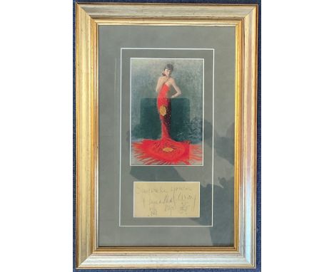 Actor, Anna May Wong vintage signature piece professionally double mounted and framed approx. 19x13. This beautiful piece fea