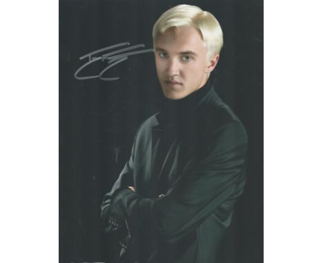Tom Felton signed Draco Malfoy Harry Potter 10x8 colour photo. Thomas Andrew Felton (born 22 September 1987) is an English ac