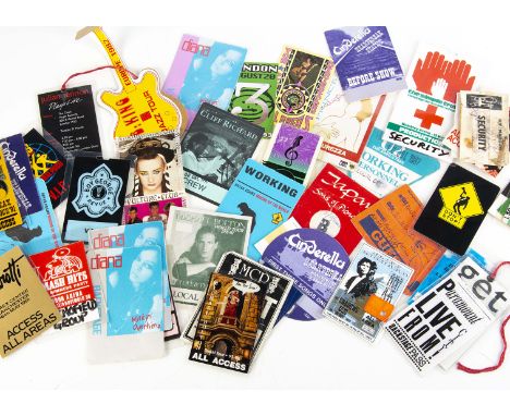 Concert Backstage Passes / Cardiacs, approximately forty-five Backstage Passes from the1980's and early 1990's, with artists 