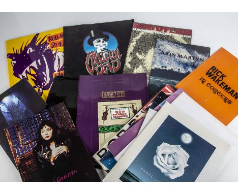 Concert Programmes, nineteen programmes with artists comprising Kate Bush, Rick Wakeman, Bob Dylan, Grateful Dead, Peter Gabr