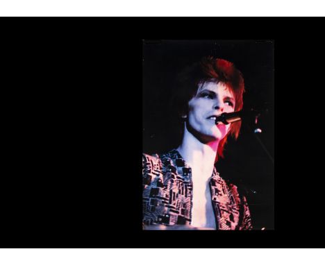 David Bowie Posters, Three Original David Bowie Posters comprising an early 70's live shot (19 ½" by 28" - unfolded, rolled w