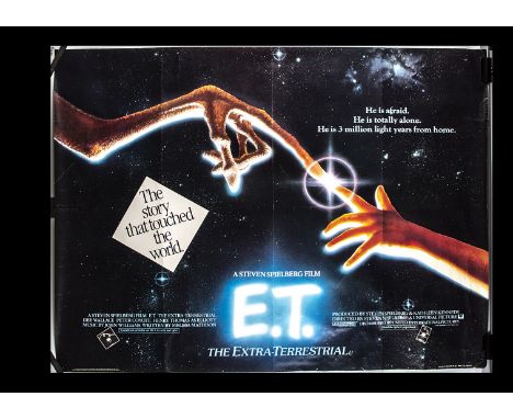 E.T. Quad Film poster plus, Three original UK Quad Posters comprising E.T. The Extra-Terrestrial (Linen backed, folded with a