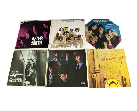 Rolling Stones LPs, ten albums comprising Rolling Stones, No 2 (reissue), Aftermath (reissue), Out Of Our Heads (UK and USA r