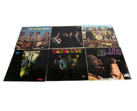 Sixties LPs, approximately twenty-seven albums of mainly Sixties artists including The Beatles, Rolling Stones, Jimi Hendrix,