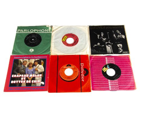 7" Singles, approximately sixty 7" singles plus a few EPs of various genres but mainly Reggae, Soul, Sixties and Pop with art