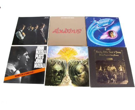 LP Records, sixteen albums of various genres with artists including Rolling Stones, Bob Marley, CSNY, David Bowie, John Mayal