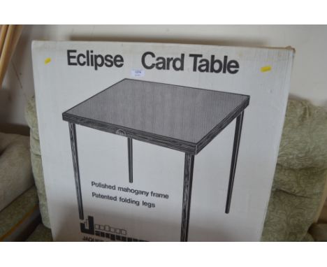 A Jaques folding card table in original box 