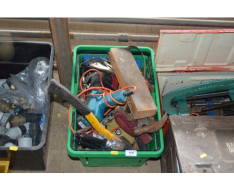 A box of various hand tools etc. 