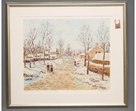 AFTER LELIA PISSARRO (b.1963), "Winter", serigraph, limited edition 262/300, signed in pencil, 19 1/2" x 23 1/2", framed  (su