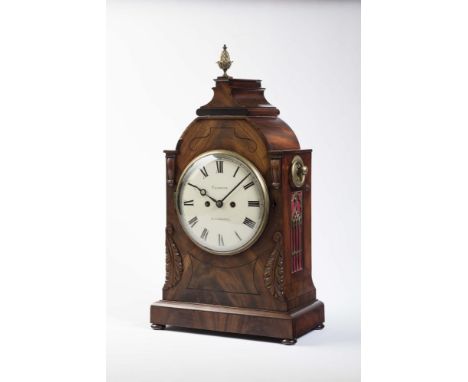 A MAHOGANY CASED BRACKET CLOCK by Chadwick, Liverpool, 19th century, the double fusee movement with anchor escapement strikin