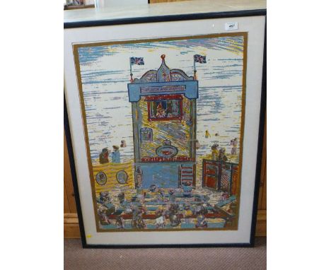 John Reay lithograph of Punch and Judy, 30 1/2" x 22 1/2"