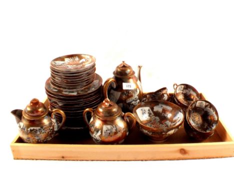 A Japanese eggshell tea set