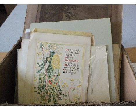 Various 18th-20th Century prints and pictures plus a box of books