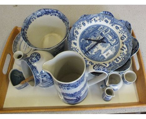 Various Copeland Spode Italian china including a clock
