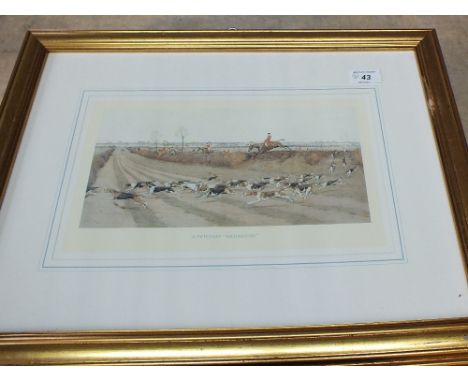 A set of four coloured hunting prints, After Cecil Aldin, 8" x 12"