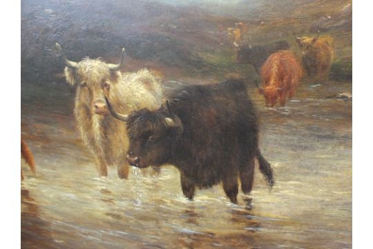 Ernest Charles Walbourn (1872-1927) a large oil on canvas of Highland ...