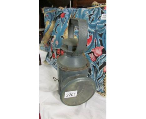 An old railway lamp.