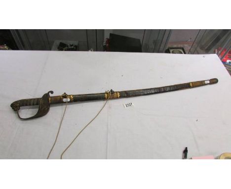 A mid Victorian officer sword with chagrin hilt ****Condition report**** Postage to Mainland UK £25+VAT=£30 Very slight wobbl