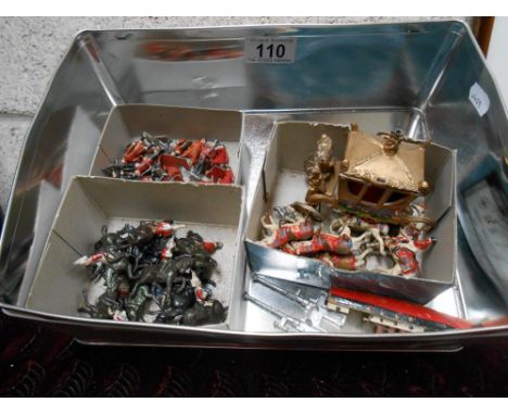A quantity of Johillco lead soldiers