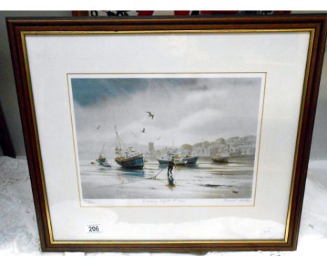 A Limited edition Willis print no 340/850 'Evening Light St. Ives', size including frame 57cm x 50cm, image size 35.5cm x 25.