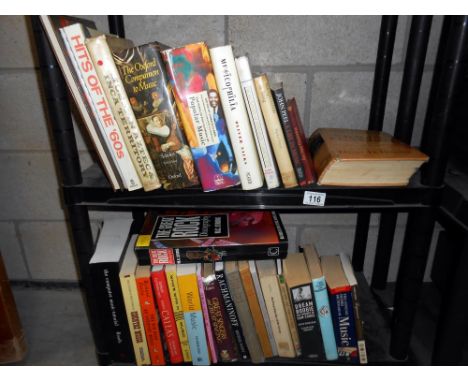 A quantity of music related books including The History of Violin Playing etc.