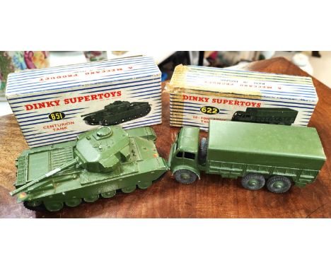 Dinky:- 651 Centurion tank and 622 10-ton Army Truck (both boxed) 