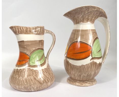 Two 1950's Myott jugs, heights 23 &amp; 18cm 