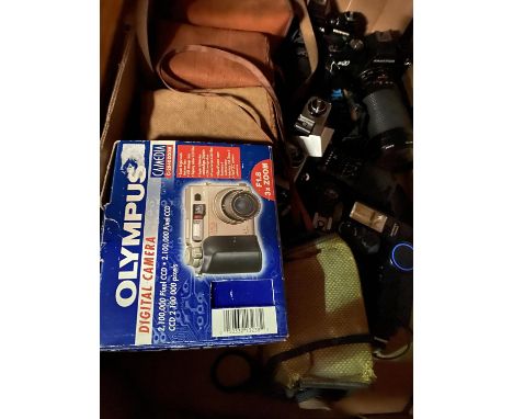 A selection of Praktica and other vintage cameras 