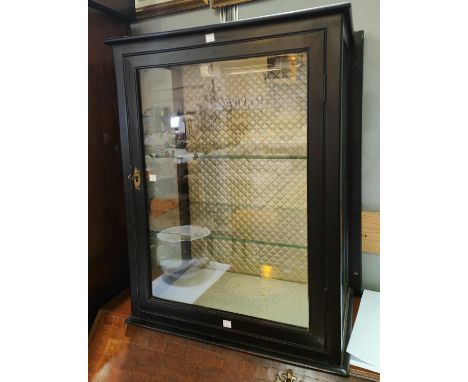 A shop wall cabinet, the glass lettered:  Clark & Co rich cakes The cabinet is quite sound approx. date 1920. A wood moulding